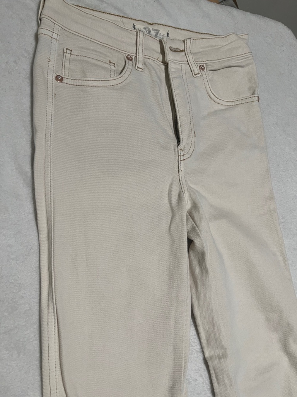 We The Free Slim Straight Jeans in Cream